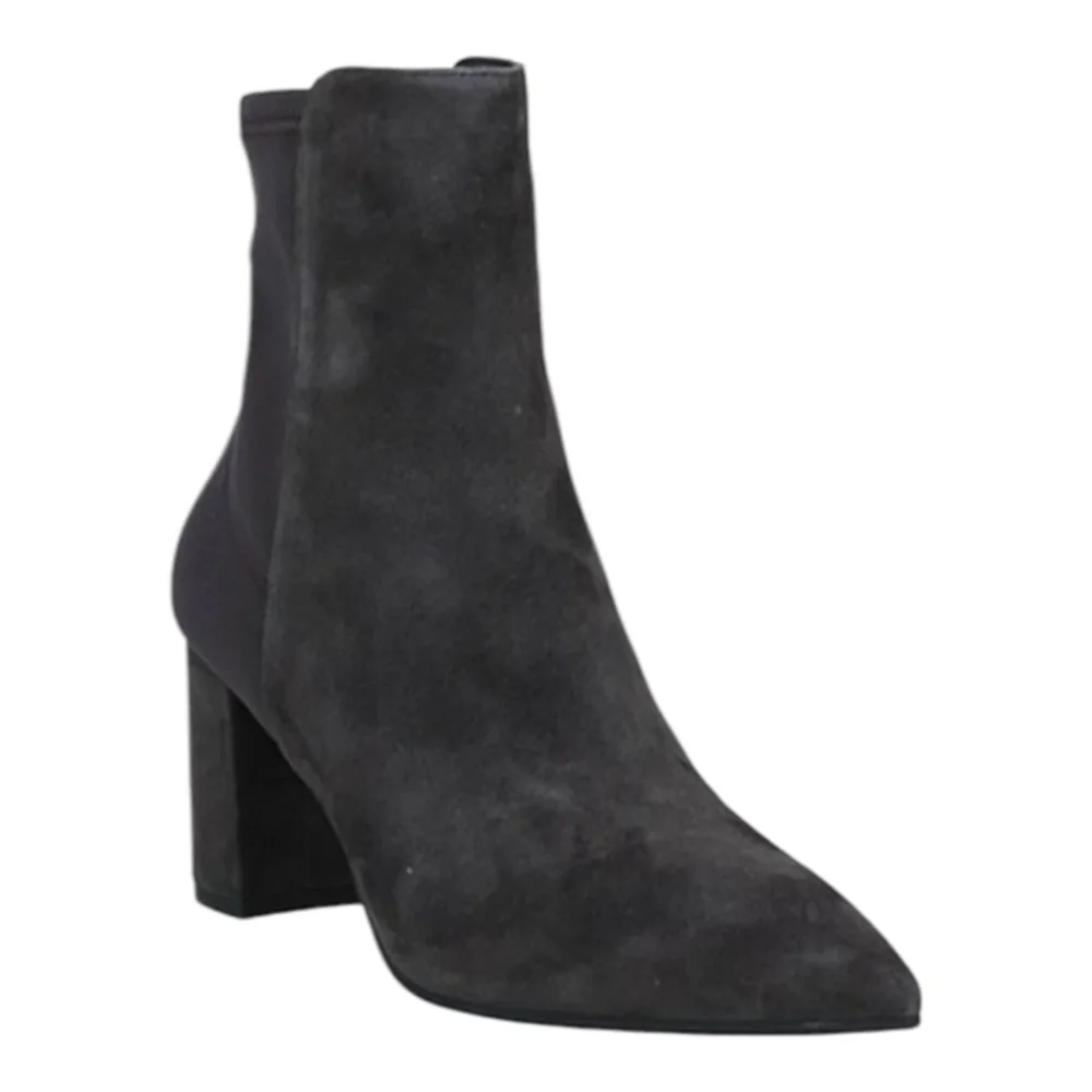Stuart Weitzman Lonnie 75 Suede Booties, Slate Gray US‎ 5.5 MSRP $575 New